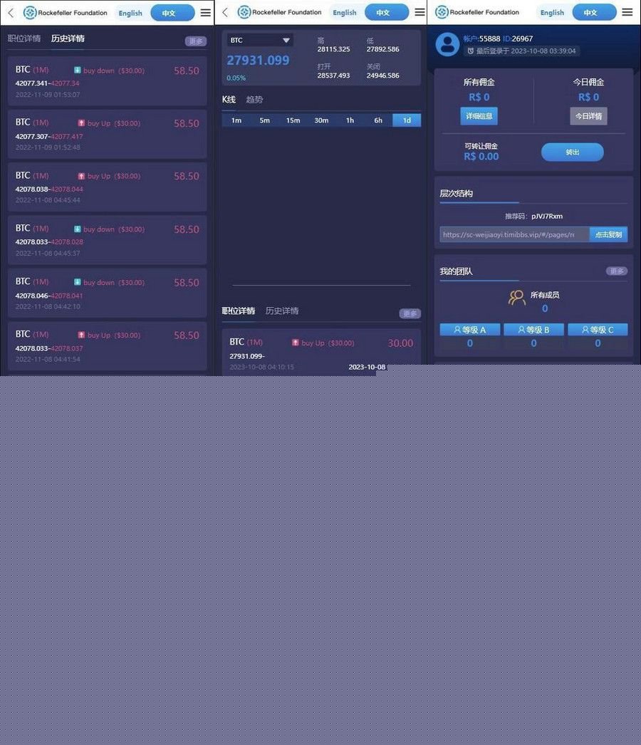 中英文双语言海外微盘交易源码 支持产品数据虚拟币微盘交易系统源码(图1)