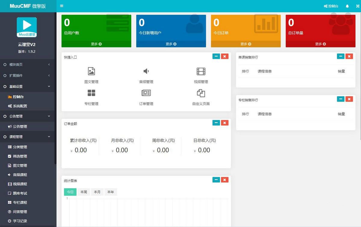 Muu云课堂V2-1.9.2源码-带全部插件开源版(图1)