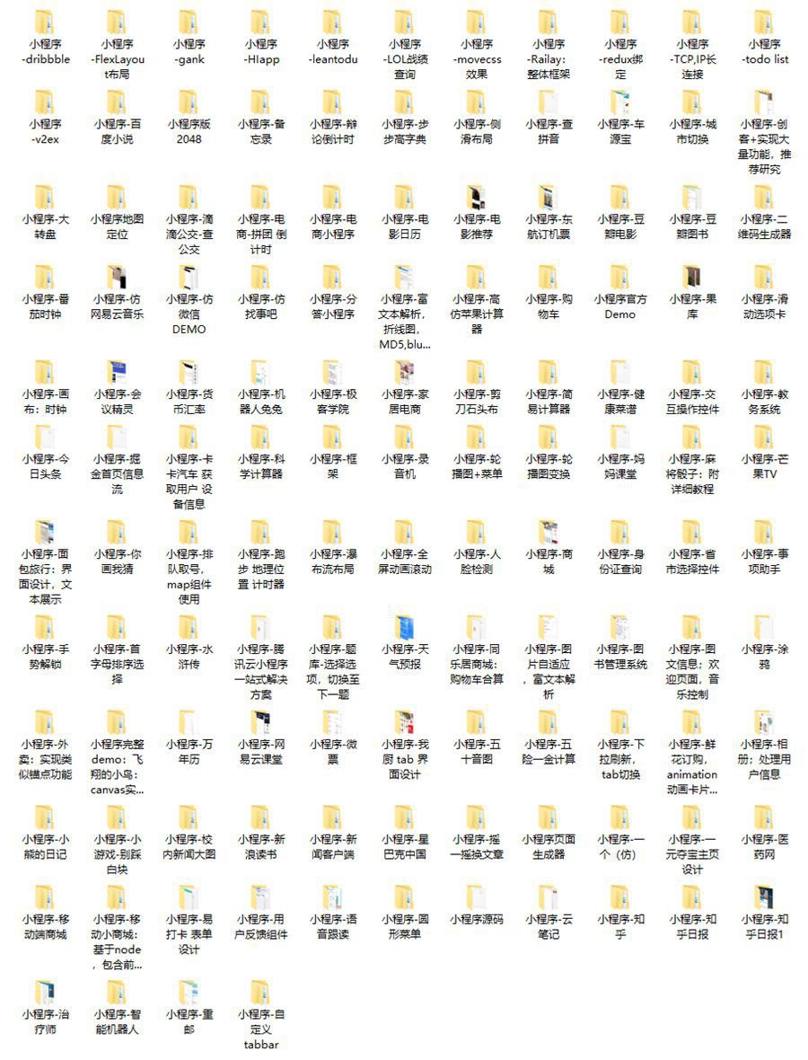 收集整理的125个微信小程序模板源码分享(图1)
