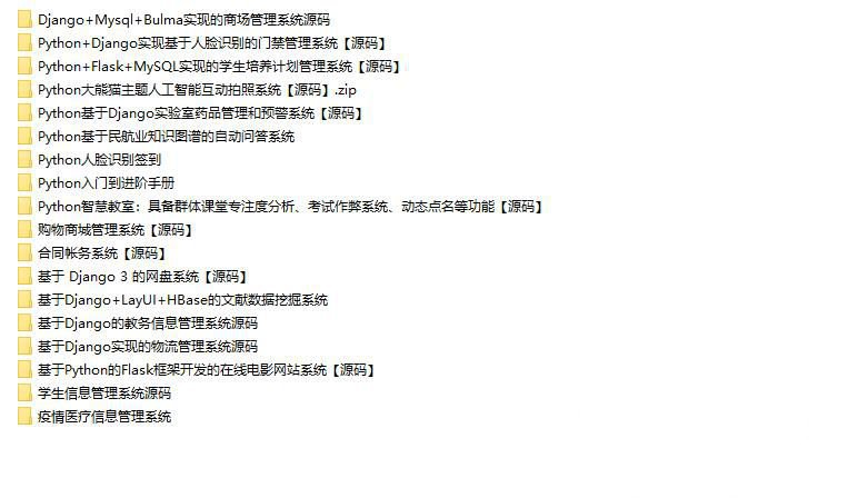 20个Python源码商业项目(图1)
