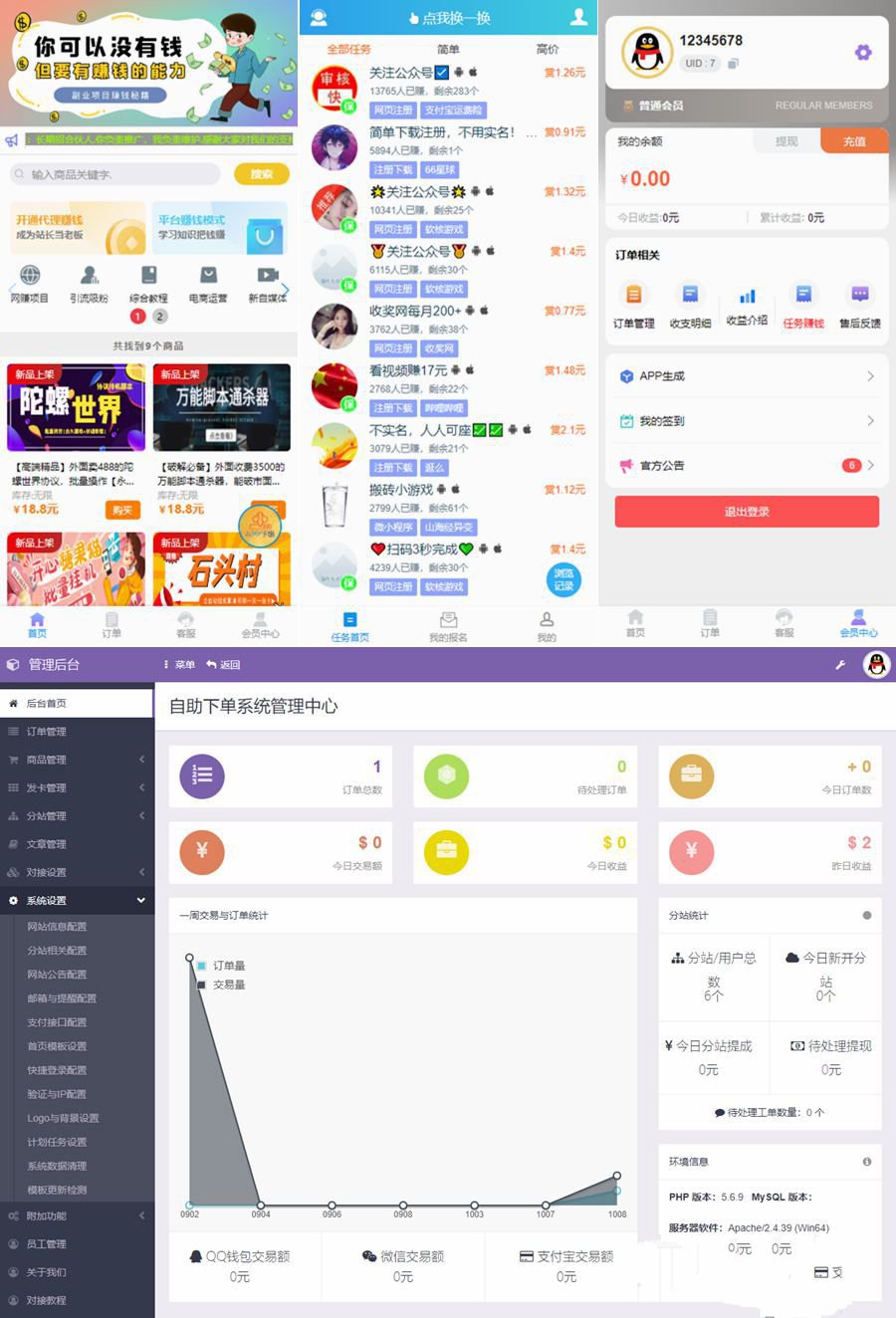 全新二开全新模板知识付费源码+彩虹代刷内核无授权限制(图1)