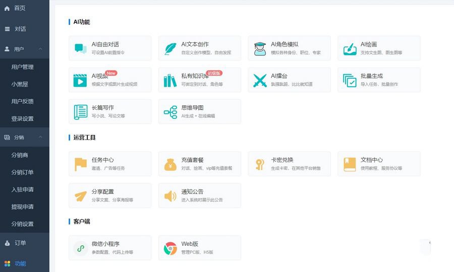 开源小狐狸Ai系统 小狐狸ai付费创作系统V2.8.0 ChatGPT智能机器人开心版(图1) 开源小狐狸Ai系统 小狐狸ai付费创作系统V2.8.0 ChatGPT智能机器人开心版(图1)