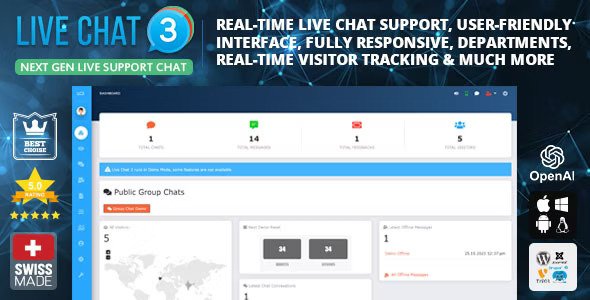 Live Support Chat v5.1.4 – Live Chat 3 PHP在线客服系统(图1) Live Support Chat v5.1.4 – Live Chat 3 PHP在线客服系统(图1)