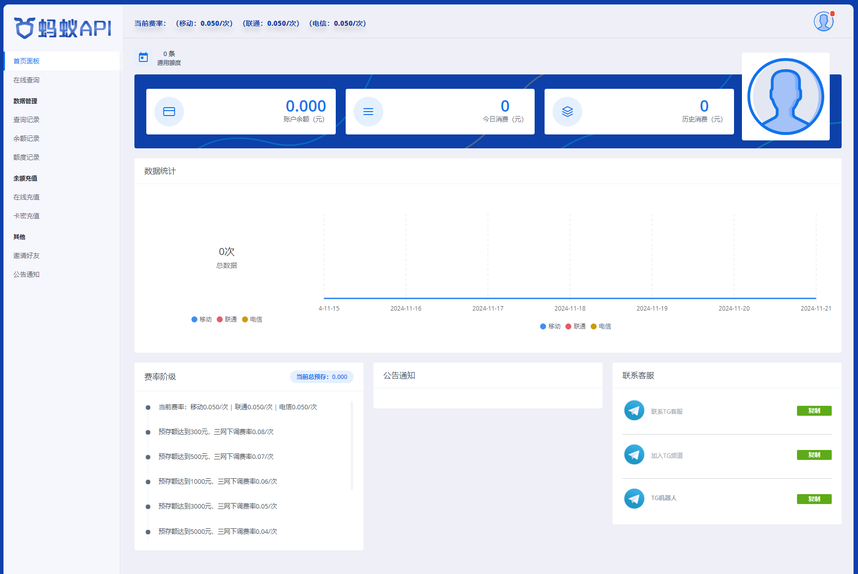 全新三网话费余额查询API系统源码 Thinkphp全开源 附教程(图1) 全新三网话费余额查询API系统源码 Thinkphp全开源 附教程(图1)