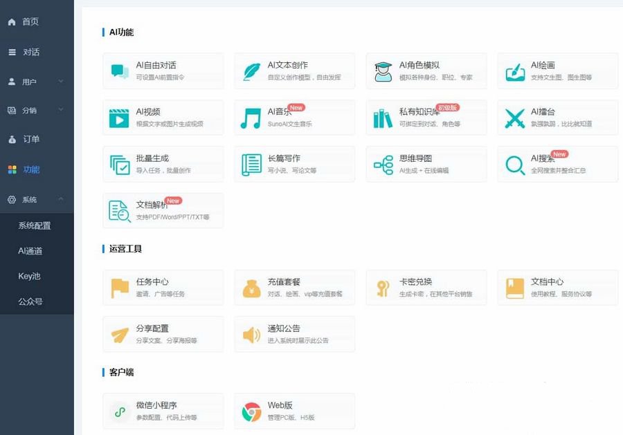 ChatGPT付费创作系统V3.1.0独立版 WEB+H5+小程序端(图1) ChatGPT付费创作系统V3.1.0独立版 WEB+H5+小程序端(图1)