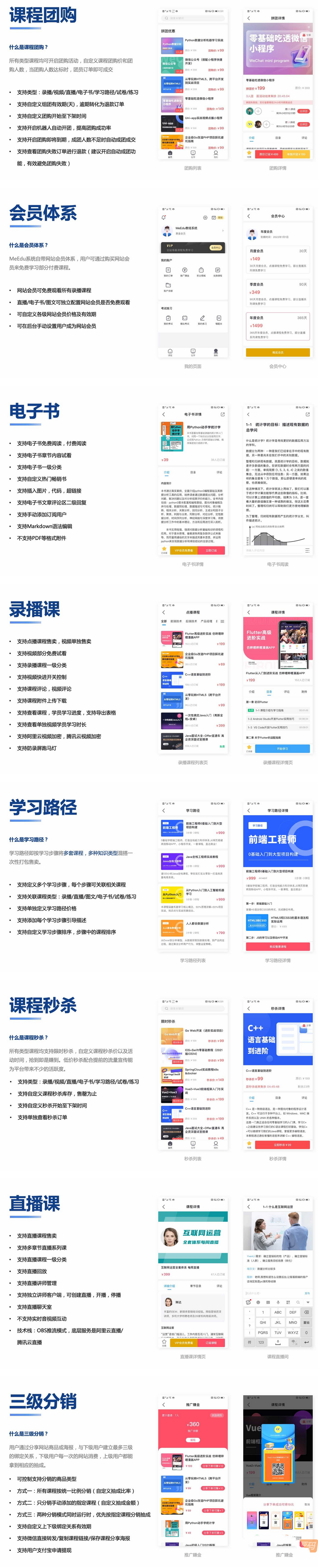 知识付费系统源码(pc+小程序+h5+app)前端后台完整源码(图1) 知识付费系统源码(pc+小程序+h5+app)前端后台完整源码(图1)