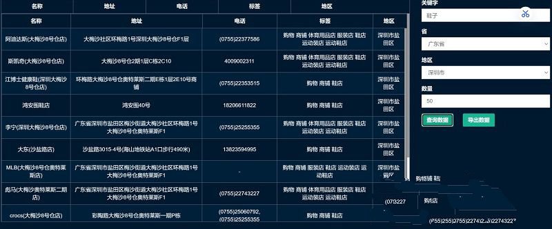 价值5K地图商家采集网页源码