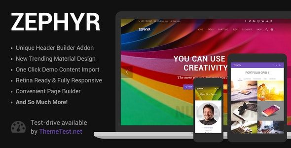 Zephyr v8.34 – WordPress自定义设计主题(图1)