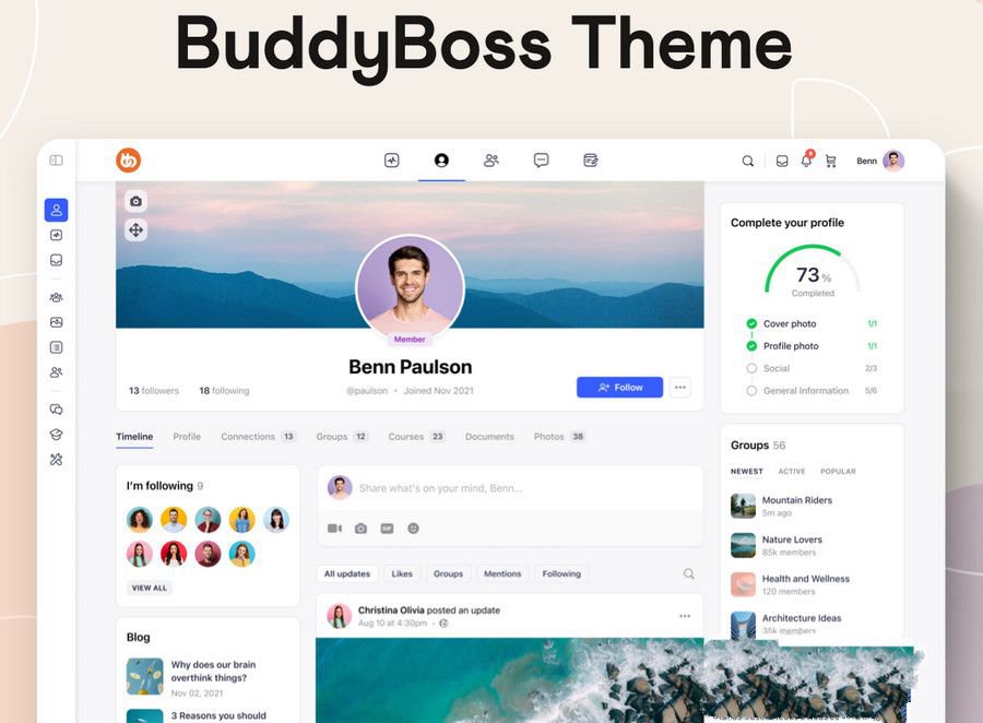 WordPress 高度定制主题BuddyBoss激活版(图1)