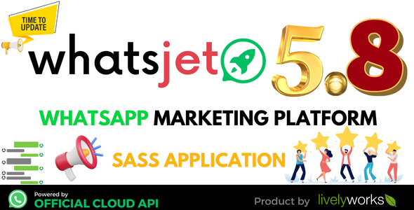 WhatsJet SaaS v6.0 – 具有批量发送、营销活动、聊天机器人和 CRM 功能的 WhatsApp 营销平台 (Nulled)(图1)