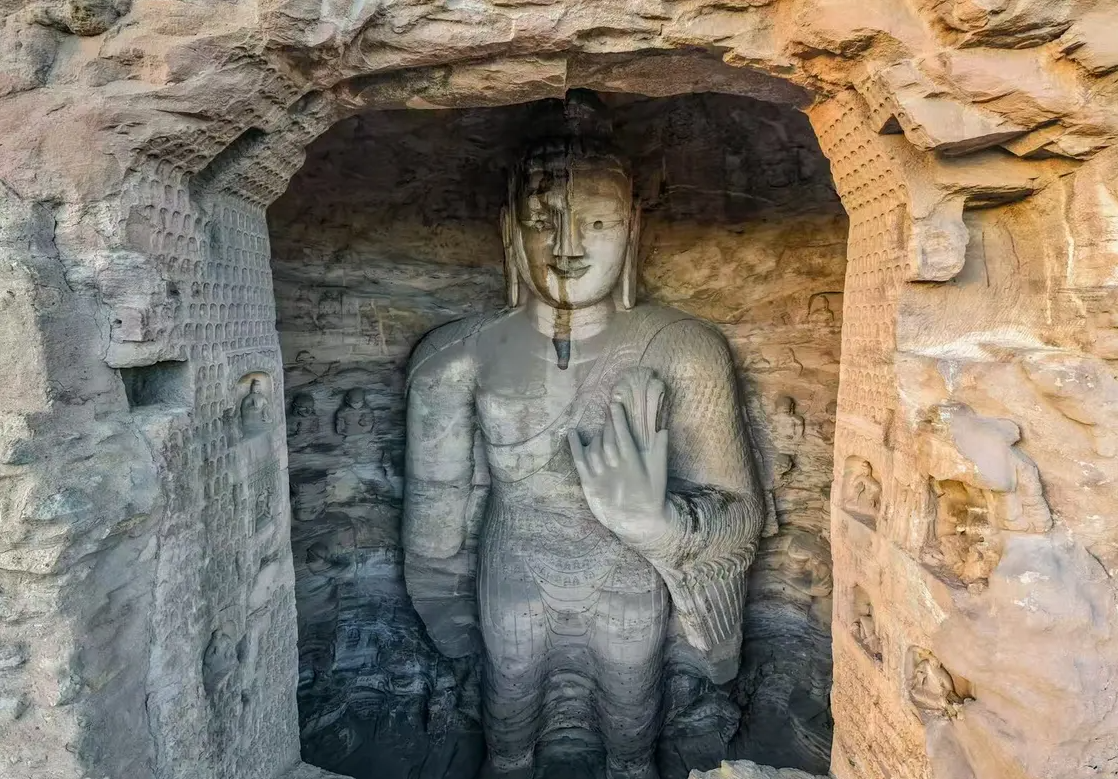 降雨异常致大同云冈石窟局部渗水，官方回应(图1)