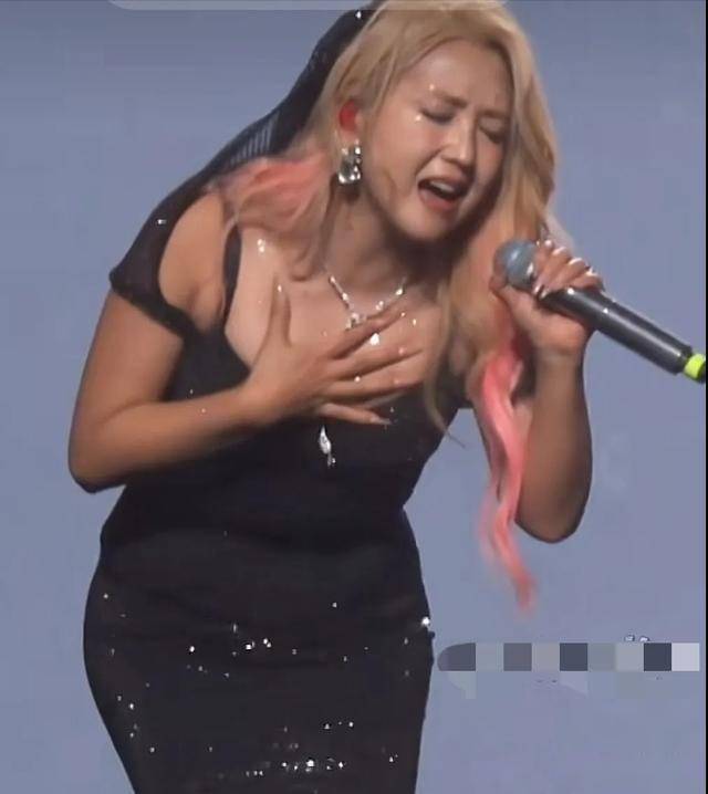 39岁何洁演唱会状态曝光，肚子三层肉腋下勒出副乳，养4娃显疲惫(图6)