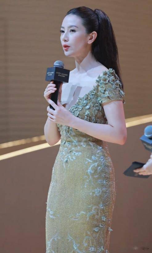 46岁高圆圆现身北京，穿低胸礼服绑高马尾，法令纹深腰臀比却绝了(图15)