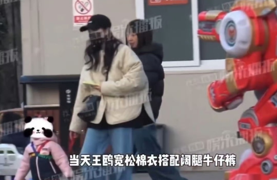 曝王鸥带女儿逛公园，全程紧跟孩子母性爆棚，孩子生父身份引热议(图2)