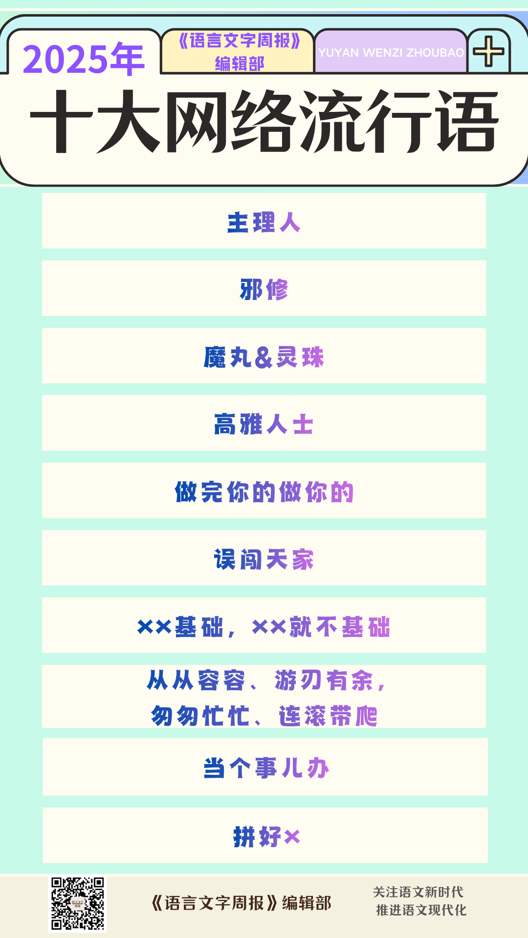 两份“十大网络流行语”同日发布，却只有一条重合(图1)