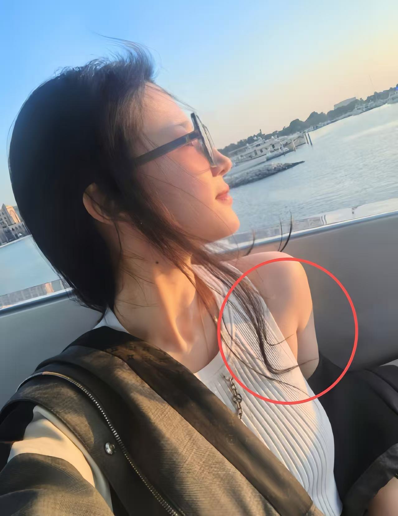 刘亦菲晒游轮美照!在阿联酋度假肥硕不少，长了副乳但马甲线还在(图18)