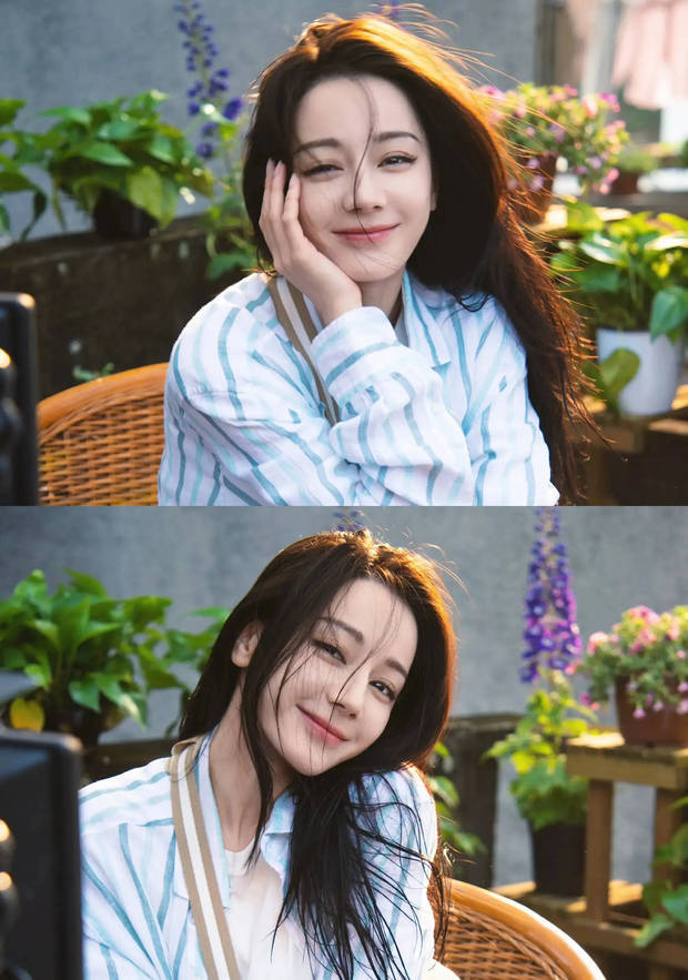 迪丽热巴更新美照！暖阳下笑容灿烂 治愈感拉满超养眼(图2)