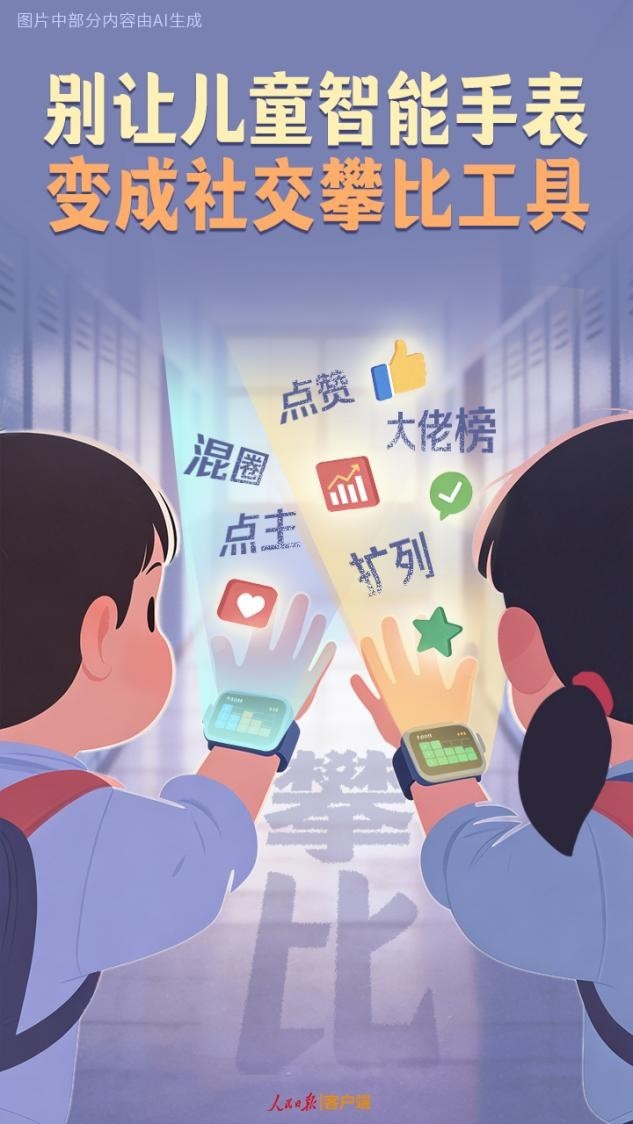 人民日报:别让儿童智能手表变成社交攀比工具(图1) 人民日报:别让儿童智能手表变成社交攀比工具(图1)