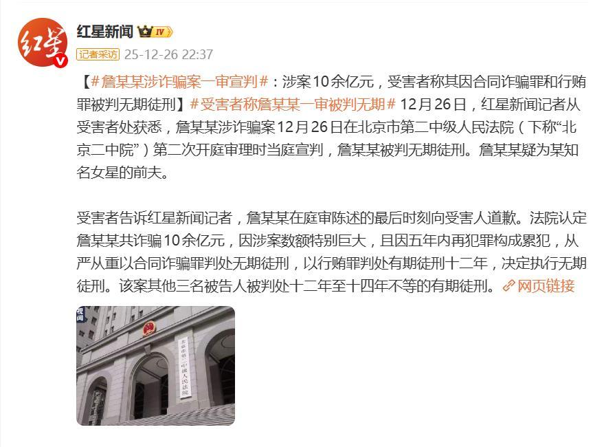 曝王丽坤前夫诈骗案宣判，被判无期徒刑，涉案金额12亿(图3)
