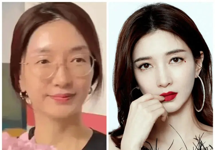 去掉滤镜后，秦海璐太秃然，殷桃像隔壁大婶