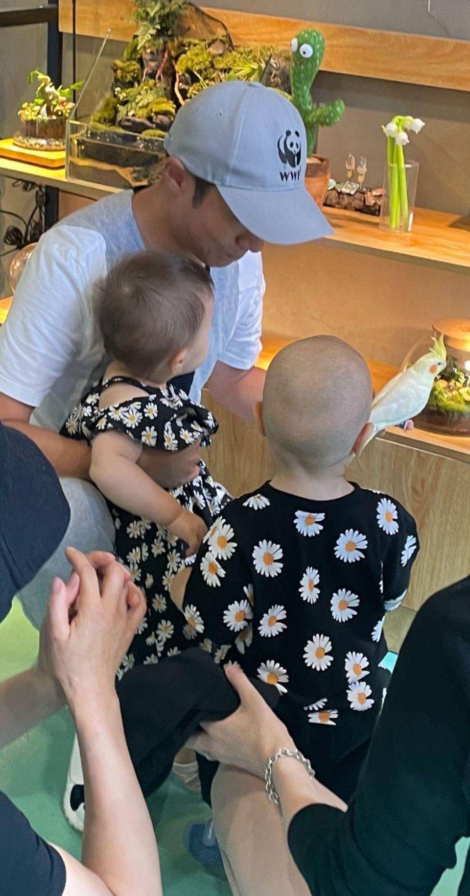 撒贝宁龙凤胎照曝光！千分之一的概率，却长得像一个模子刻的？(图2)