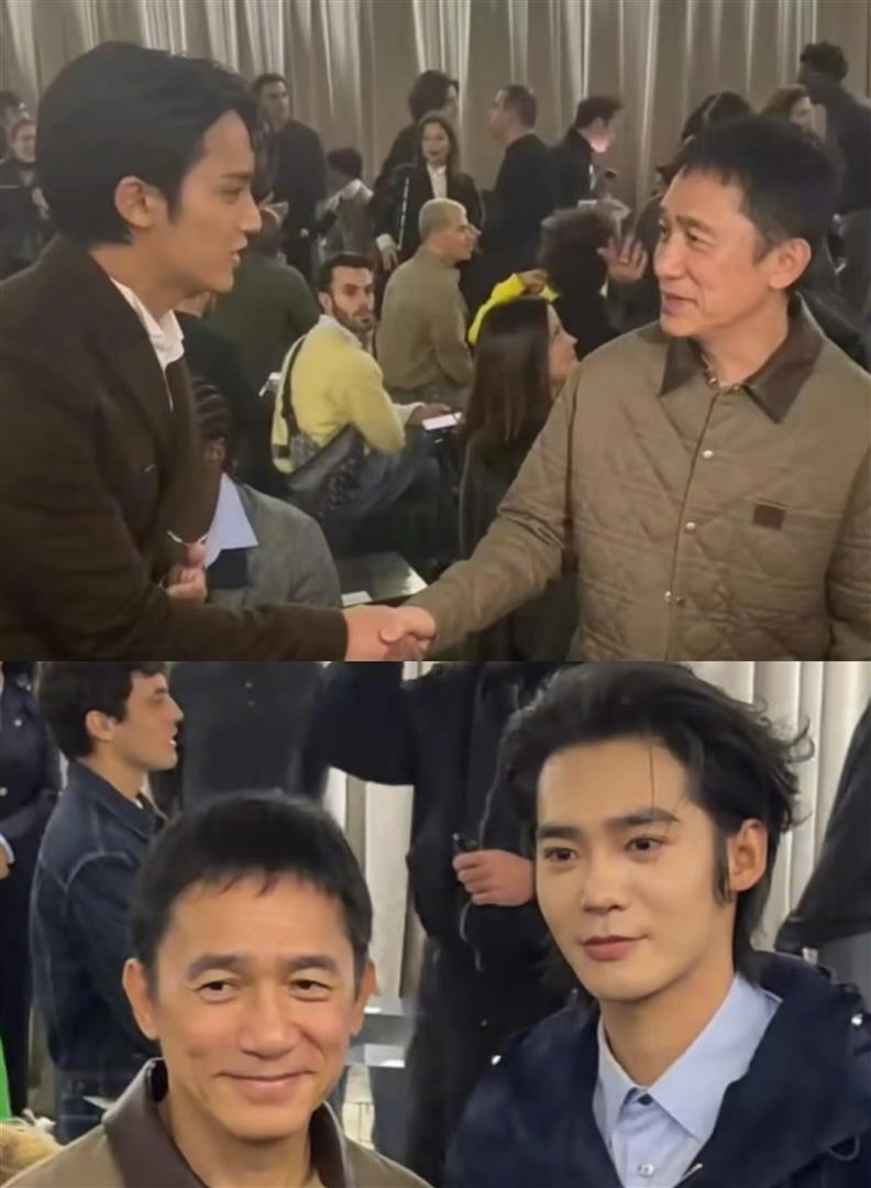 这夜，气质儒雅的梁朝伟成焦点，素面朝天甩了脂粉气十足的几条街(图15)