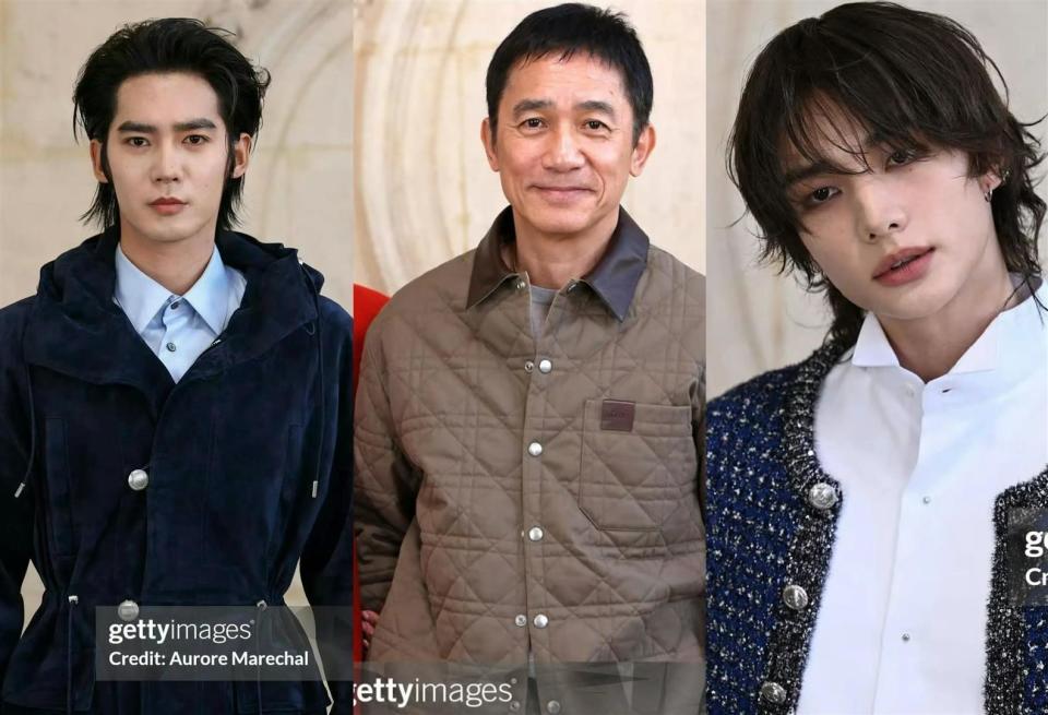 这夜，气质儒雅的梁朝伟成焦点，素面朝天甩了脂粉气十足的几条街(图19)