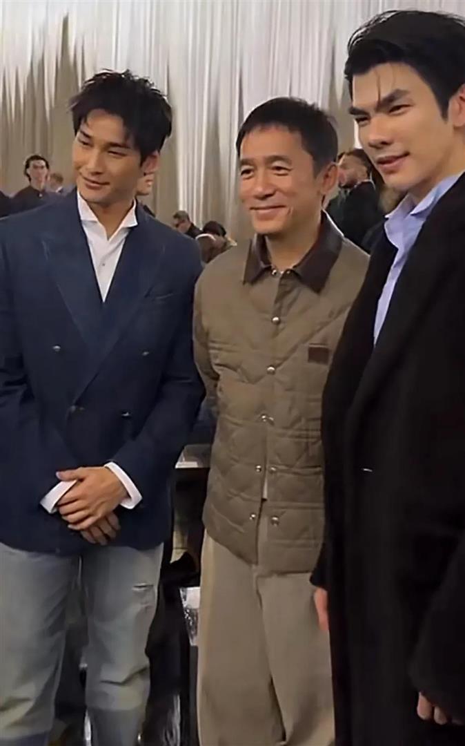 这夜，气质儒雅的梁朝伟成焦点，素面朝天甩了脂粉气十足的几条街(图17)