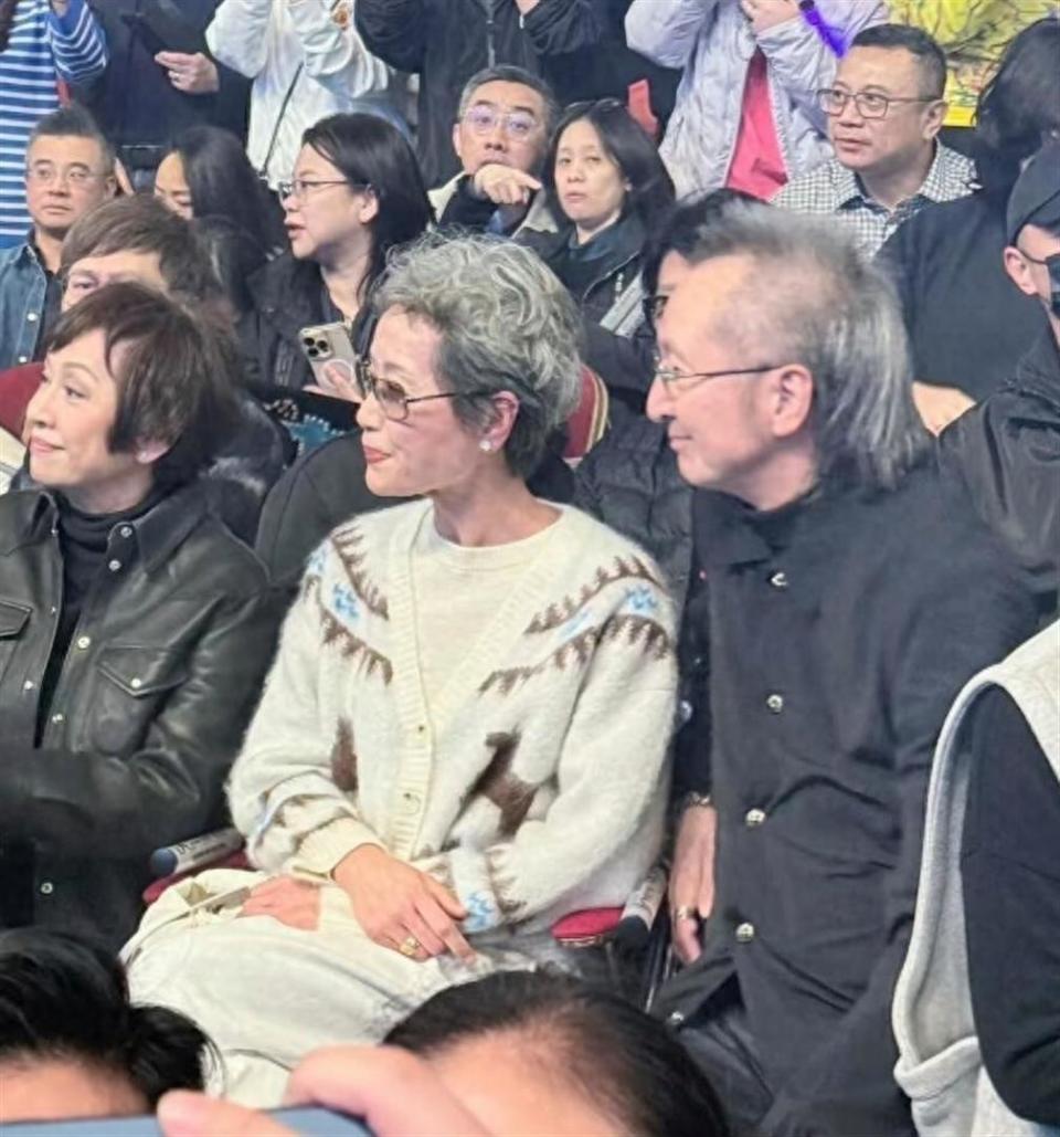 62岁叶童和老公陈国熹一起去看演唱会，夫妻俩都白发苍苍了(图1)