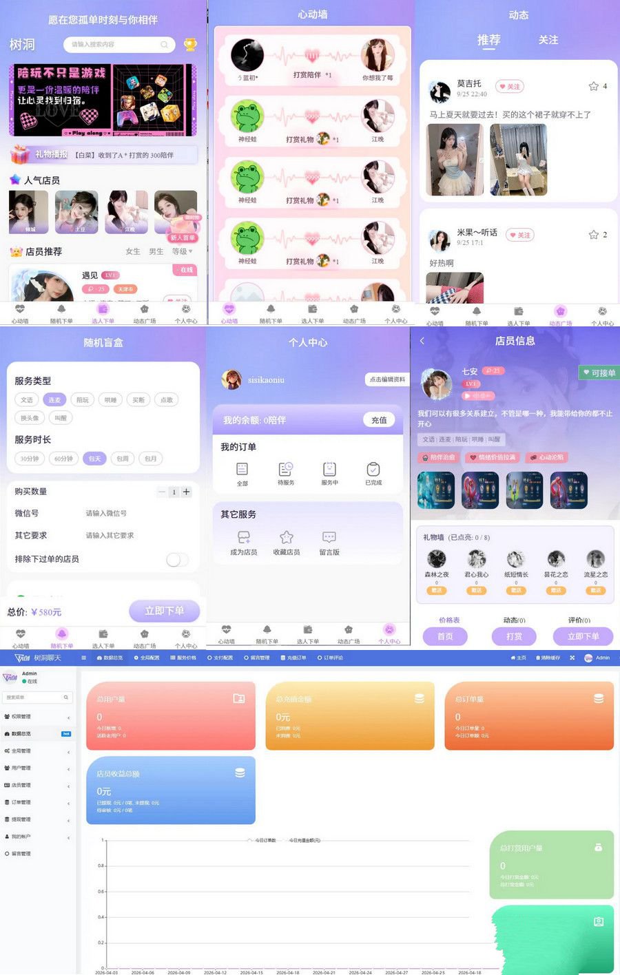 公众号约玩树洞系统 树洞源码陪聊源码公众