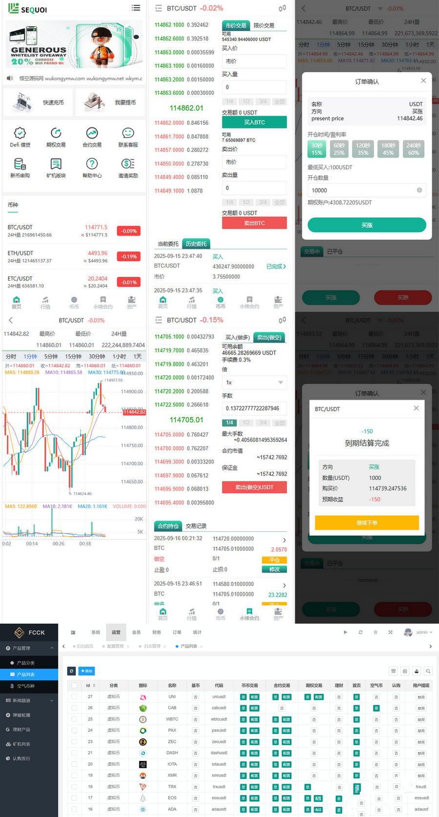 多语言交易所源码/币币交易+期权交易+永
